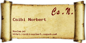 Csibi Norbert névjegykártya
